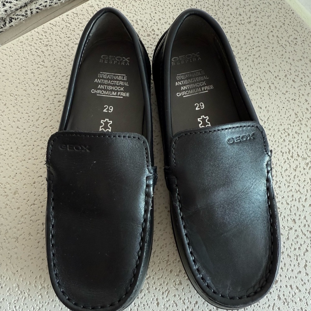 Geox Men's Classic Black Slip-On Loafers